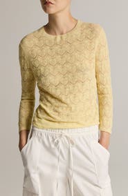 Vince Long Sleeve Cotton Lace Top