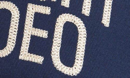 Midnight Rodeo Ffa Chain Stitch Baseball Cap In Antique White And Navy