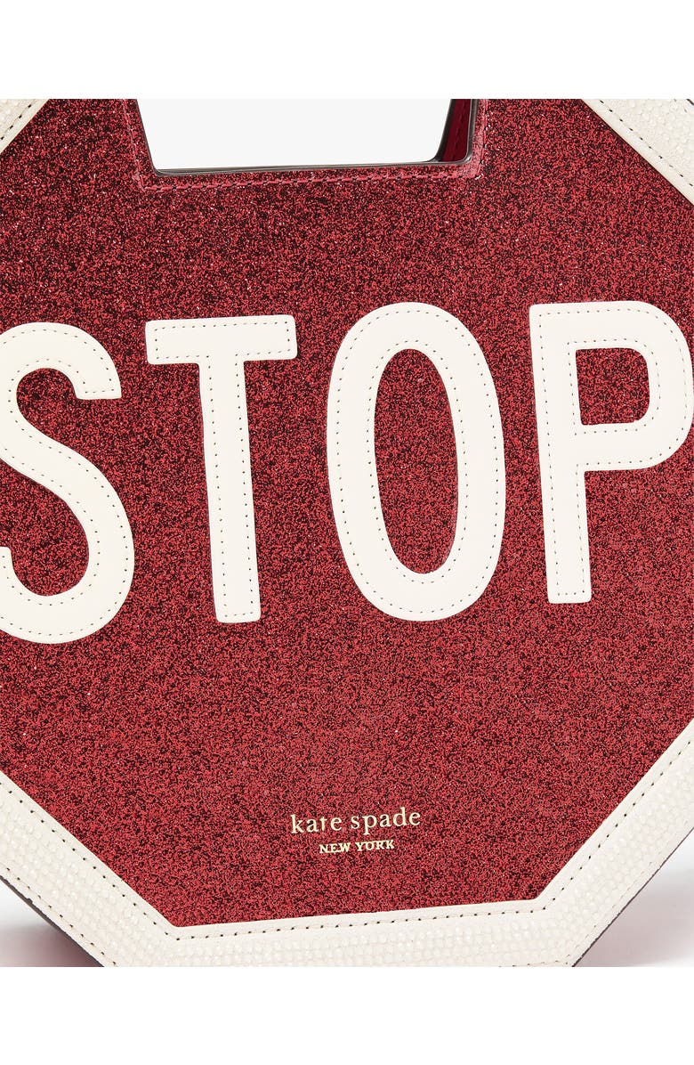 Kate Spade New York cars glitter patent leather handbag, Alternate, color,