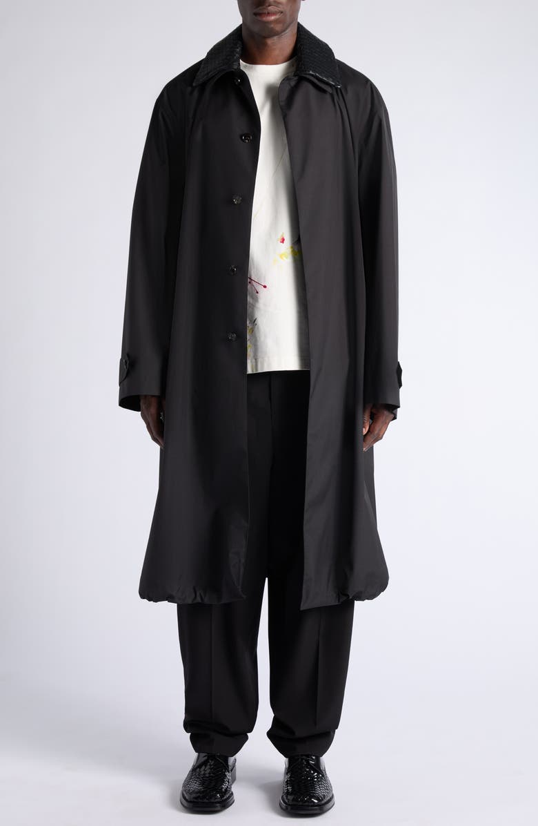 Bottega Veneta Black Wool Twill Wide Leg Trousers, Alternate, color, 1010 Double Black