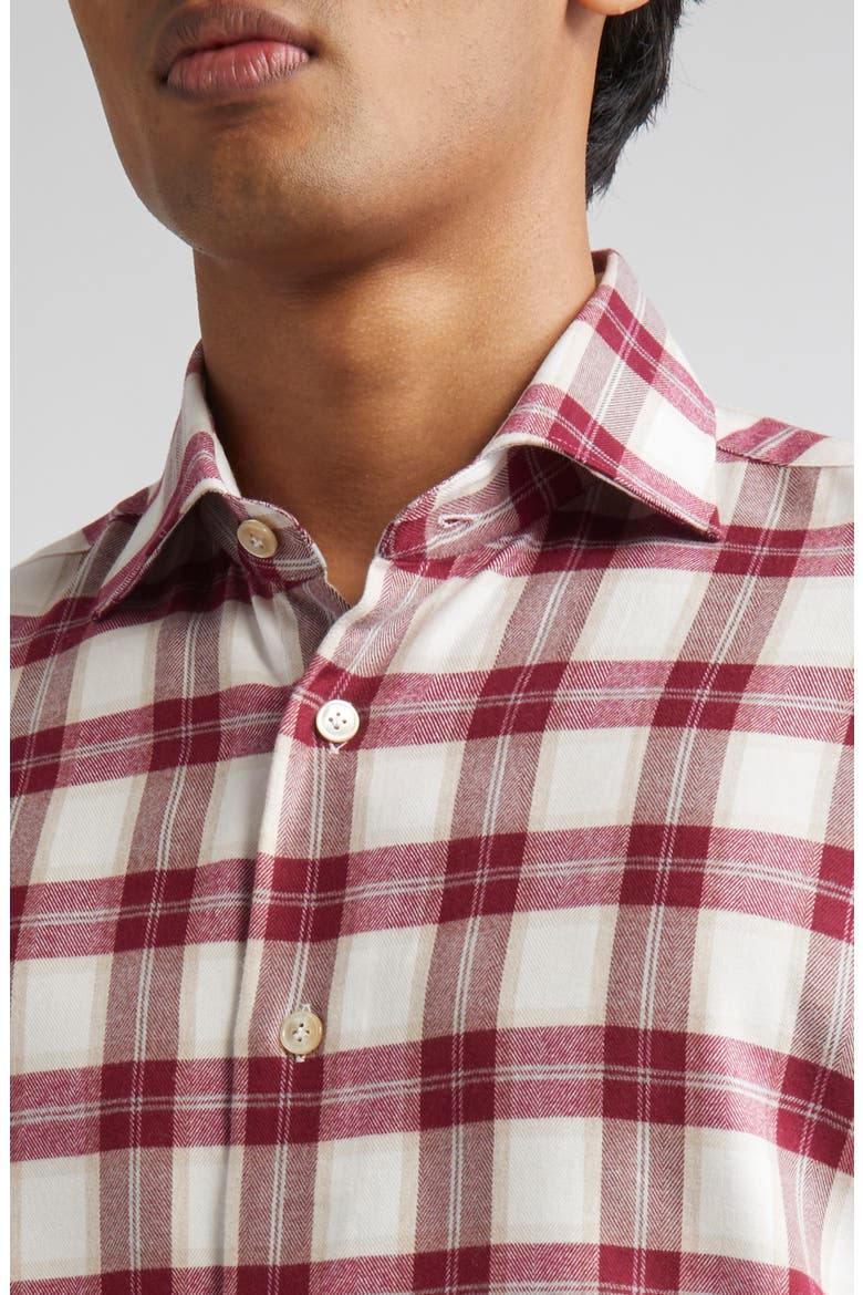 Dandy Plaid Button-Up Shirt, Alternate, color, 84 RASPBERRY