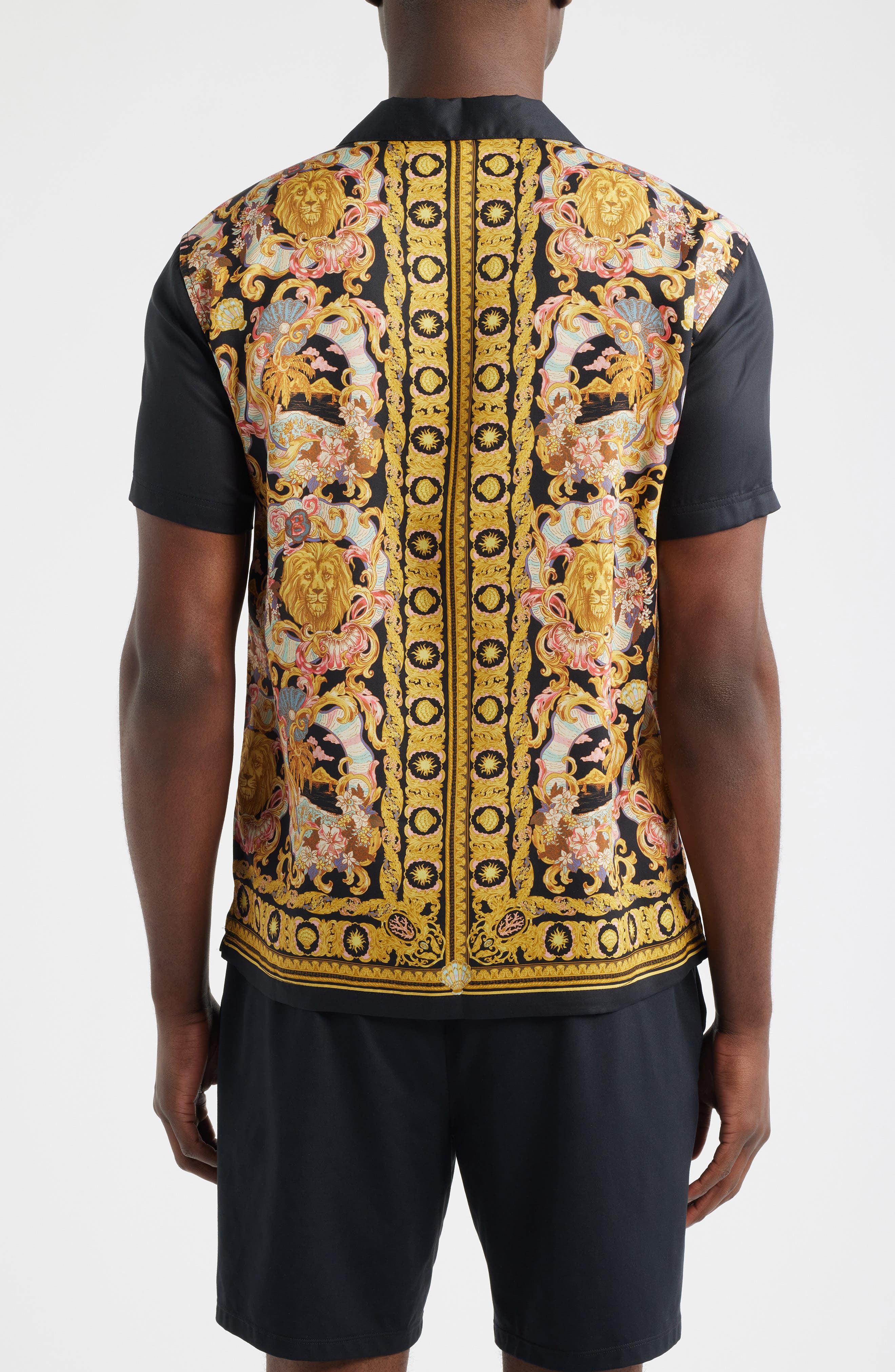 Baroque Print Camp Shirt - image 2
