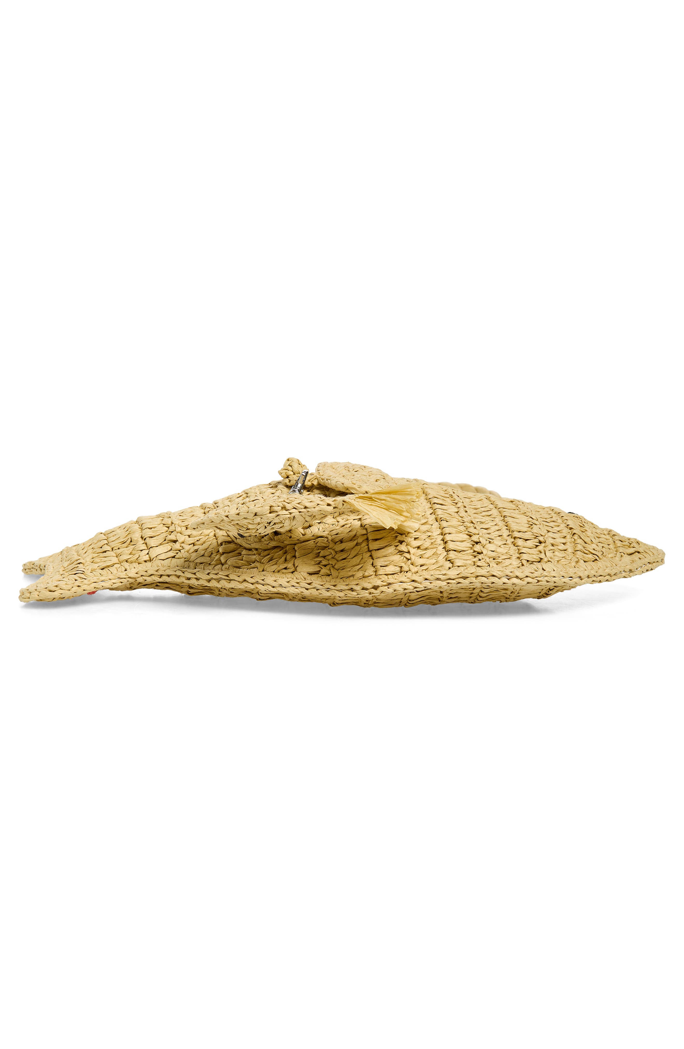 Damson Madder Raffia Fish Shoulder Bag, Alternate, color, Natural