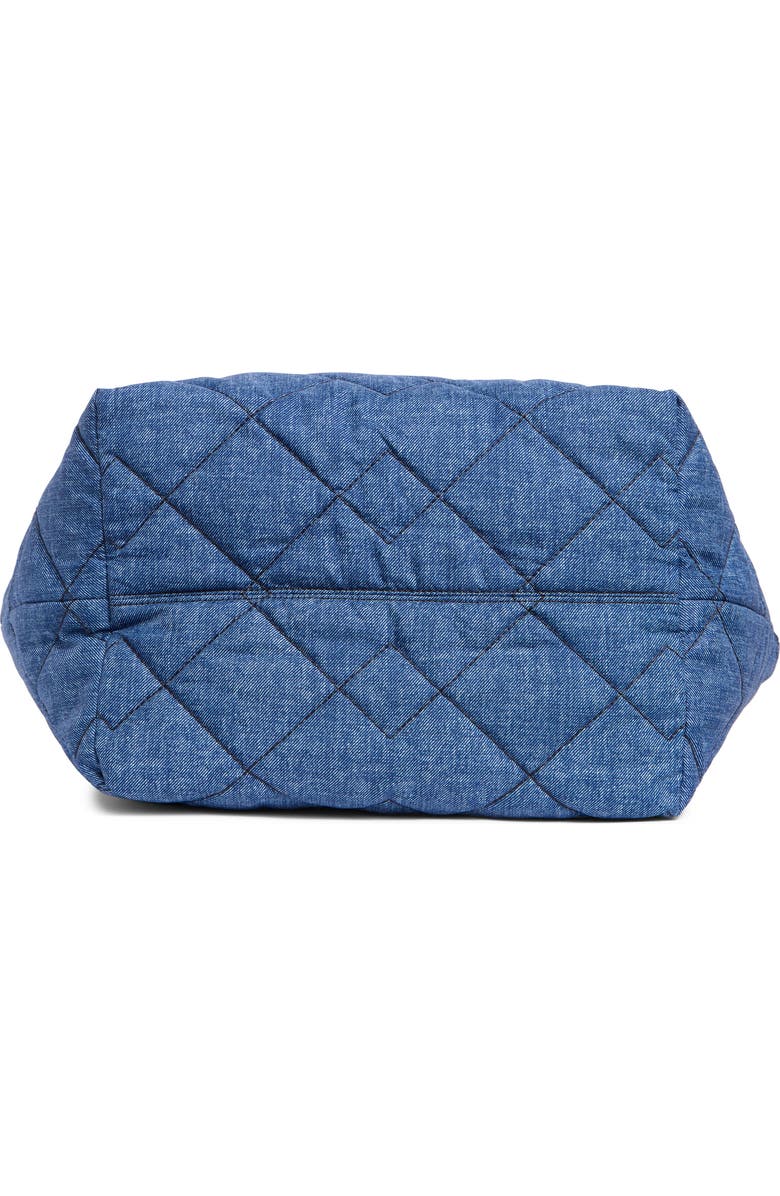 Marc Jacobs Medium Quilted Denim Effect Nylon Tote, Alternate, color, Denim Blue