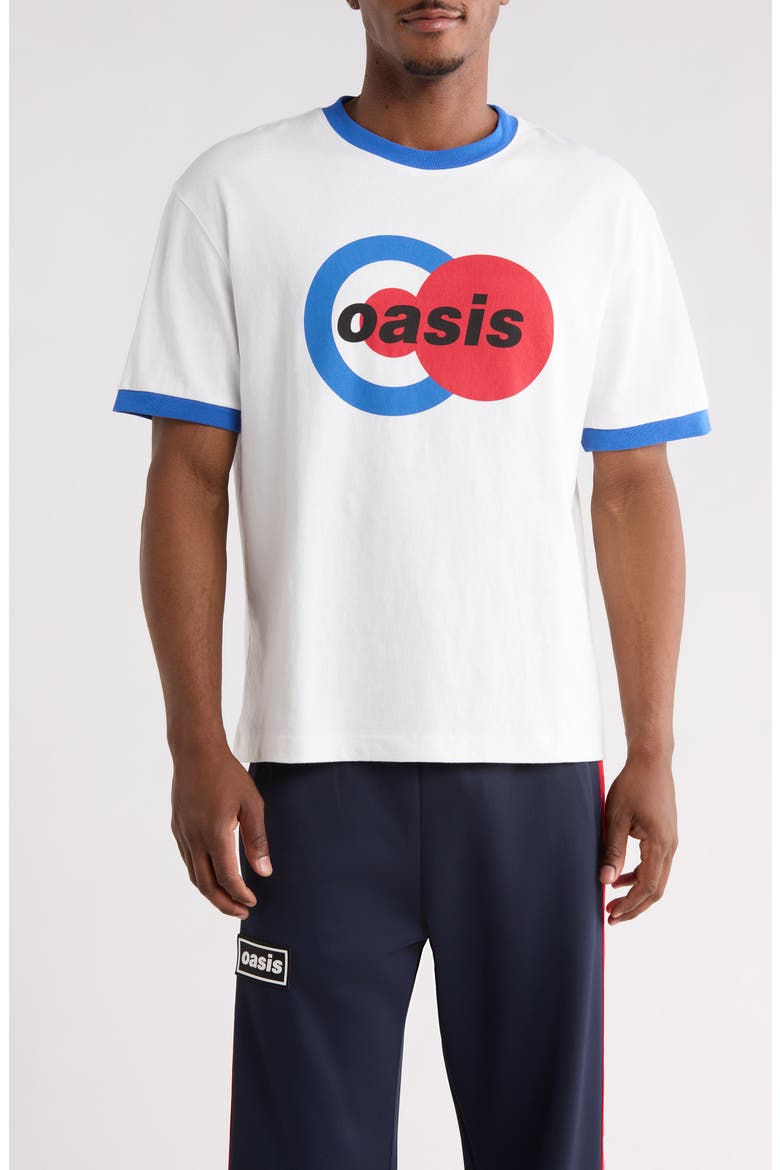 x Oasis 1996 Ringer Graphic T-Shirt, Main, color, WHITE
