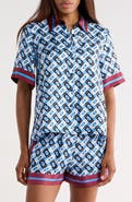 Diane von Furstenberg Alexa Short Sleeve Silk Button-Up Shirt