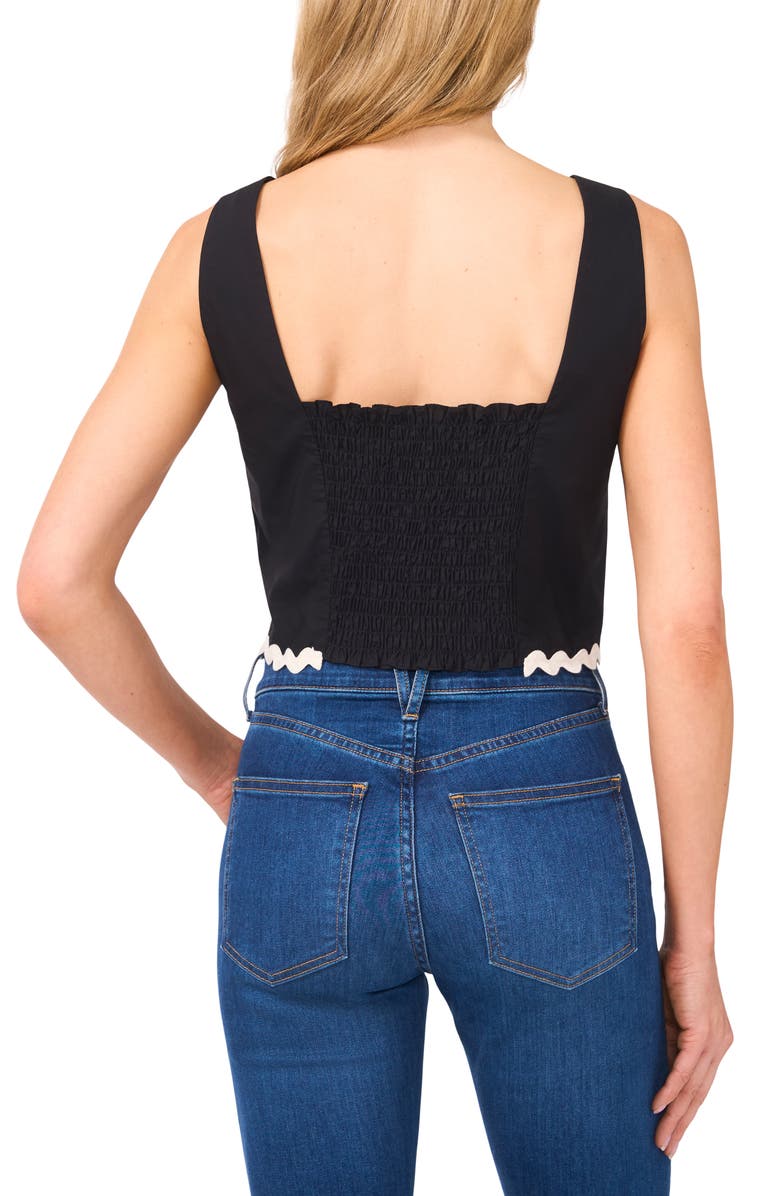 CeCe Cotton Poplin Square Neck Tank, Alternate, color, 