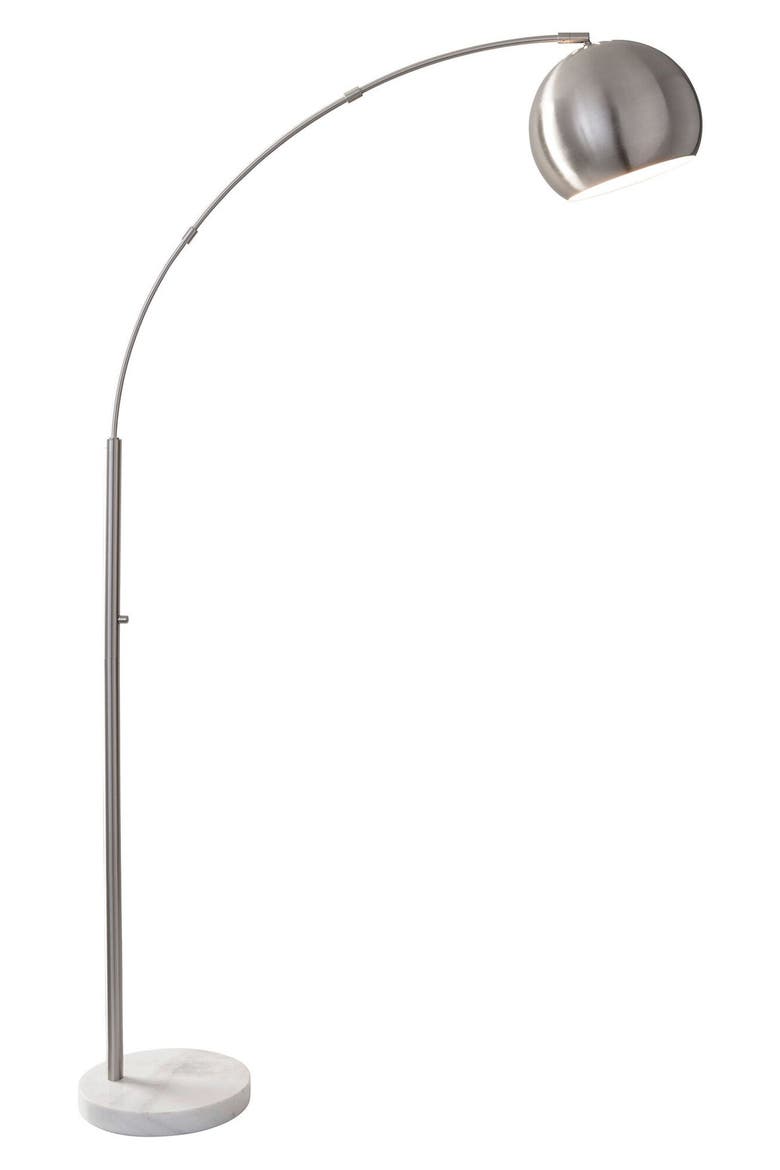 Astoria Arc Floor Lamp, Main, color, BRUSHED STEEL