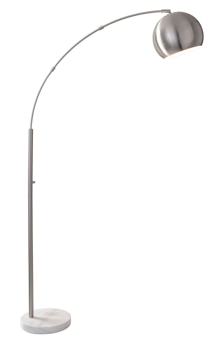 ADESSO LIGHTING Astoria Arc Floor Lamp, Main, color, Brushed Steel