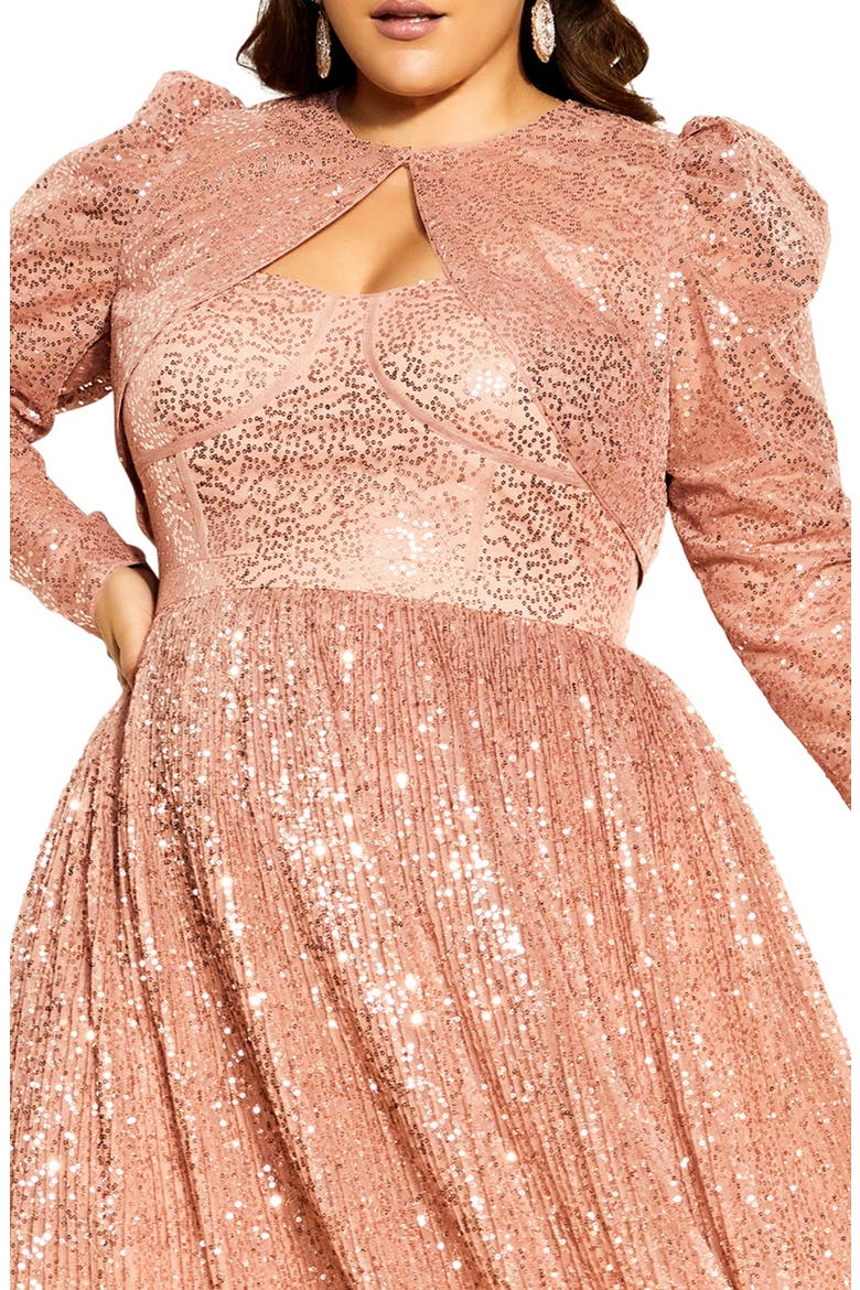 The Camila Sequin & Satin Bolero, Main, color, GOLD