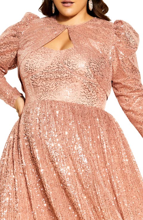 The Camila Sequin & Satin Bolero (Plus)
