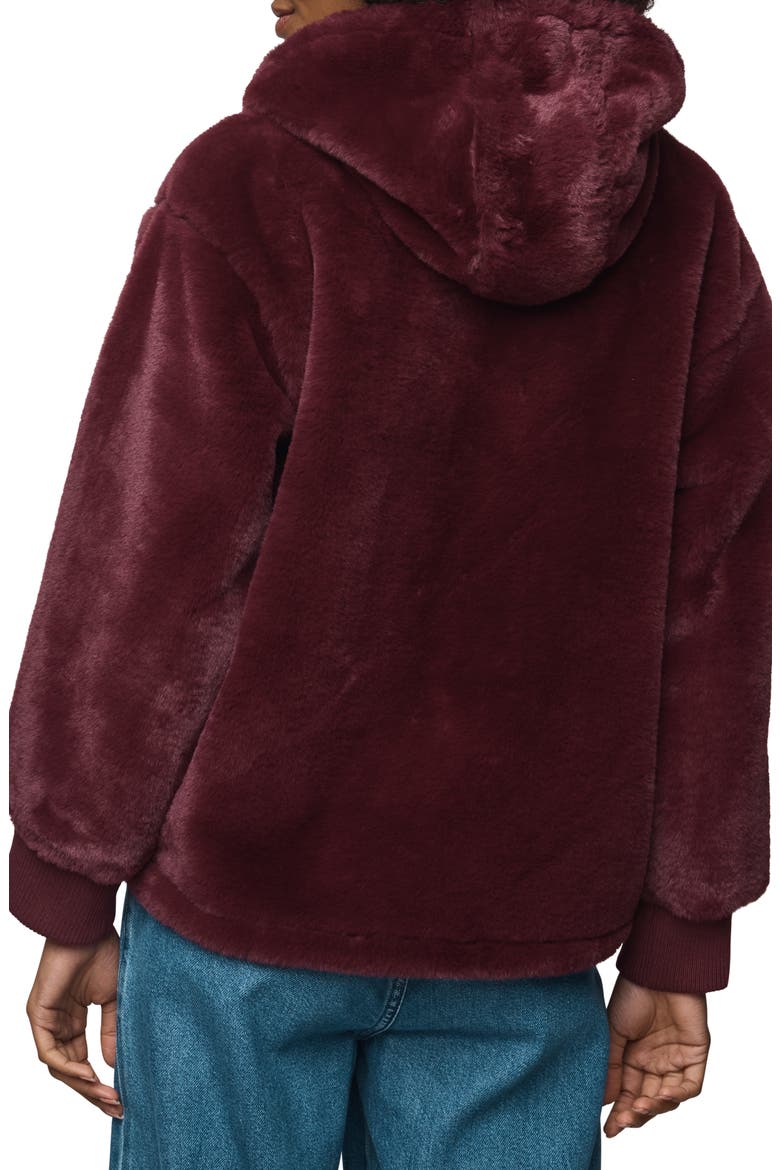 Lucia Faux Fur Jacket, Alternate, color, ROSEWOOD