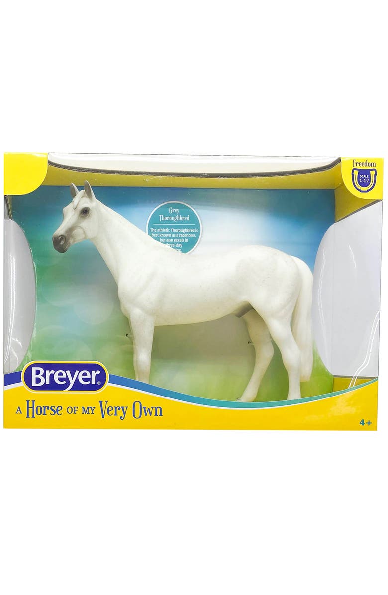 Breyer Horses The Freedom Series Fleabitten Grey Thoroughbred, Main, color, White