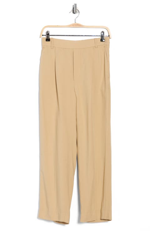Pleated Cropped Pants