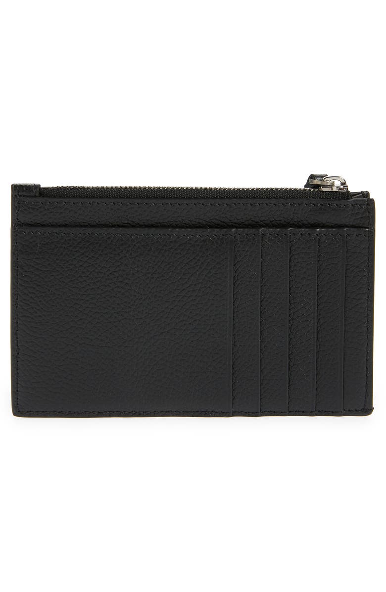 Balenciaga Classic Zip Leather Card Case, Alternate, color,