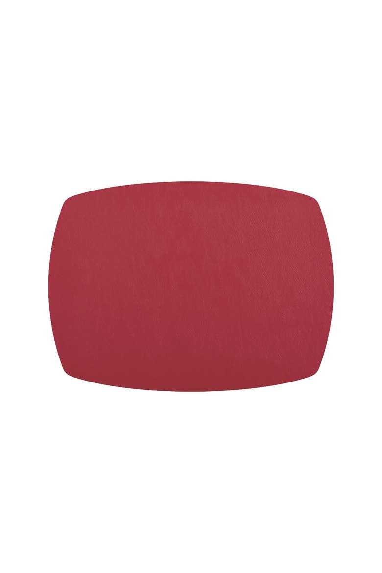 Davanti by  Mattola Placemats Set of 6, Rectangle Plus, Main, color, Earth Red