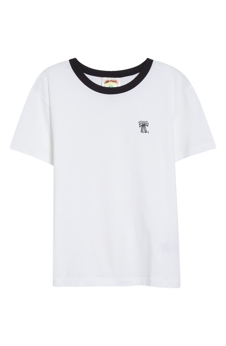 Acne Studios Floragatan 13 Eram U Bow Ringer T-Shirt, Alternate, color, Optic White 183