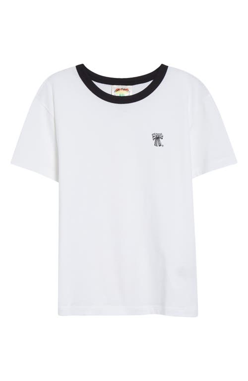 Acne Studios Floragatan 13 Eram U Bow Ringer T-shirt In Optic White 183