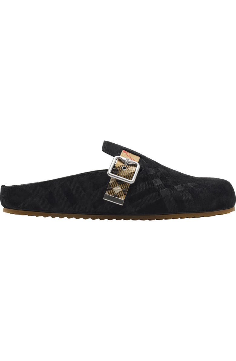 Burberry Check Suede Urchin Clog, Main, color,