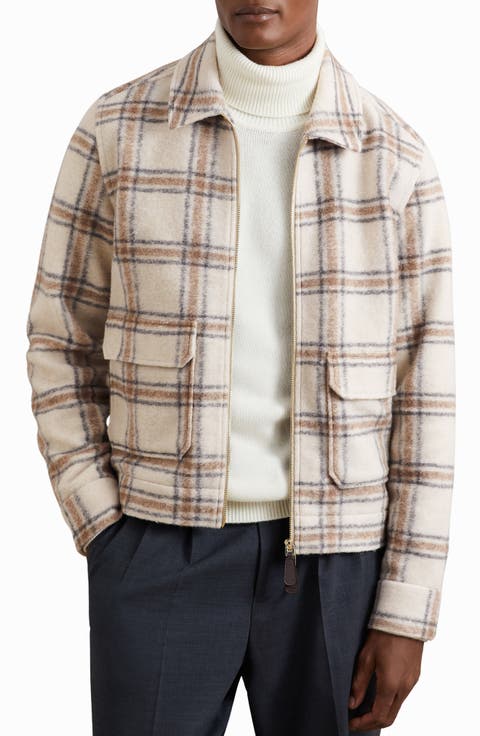 Varena Plaid Zip Shirt Jacket