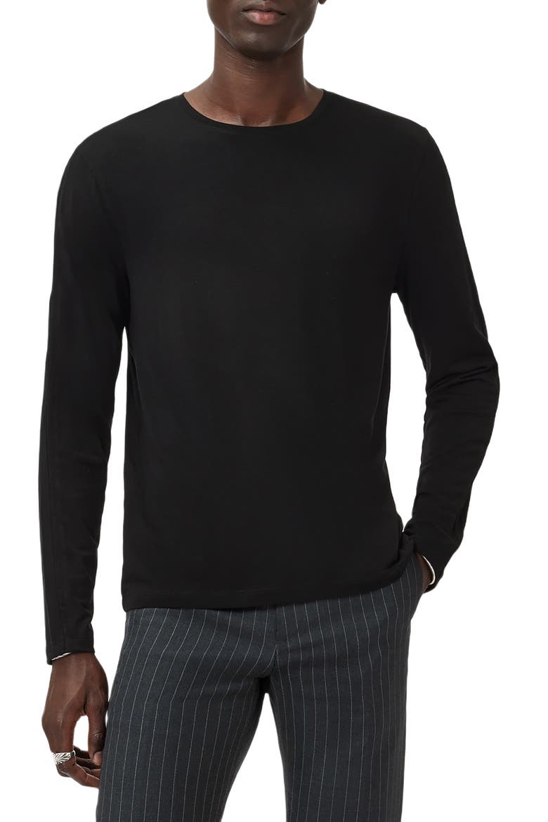 Clemente Lyocell & Wool Long Sleeve T-Shirt, Alternate, color, BLACK