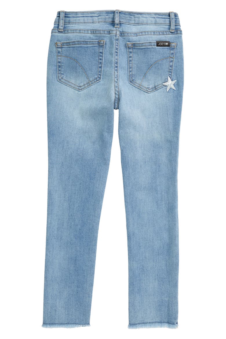 Kids' Luna Star Patch Ankle Straight Leg Jeans, Alternate, color, STARRY BLUE