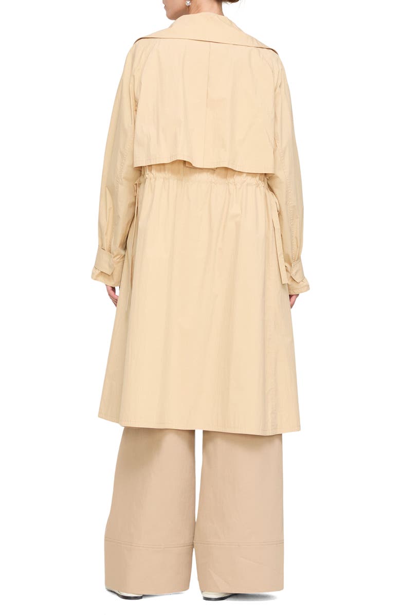 Lafayette 148 New York Travel Cotton Trench Coat, Alternate, color, Halo Yellow