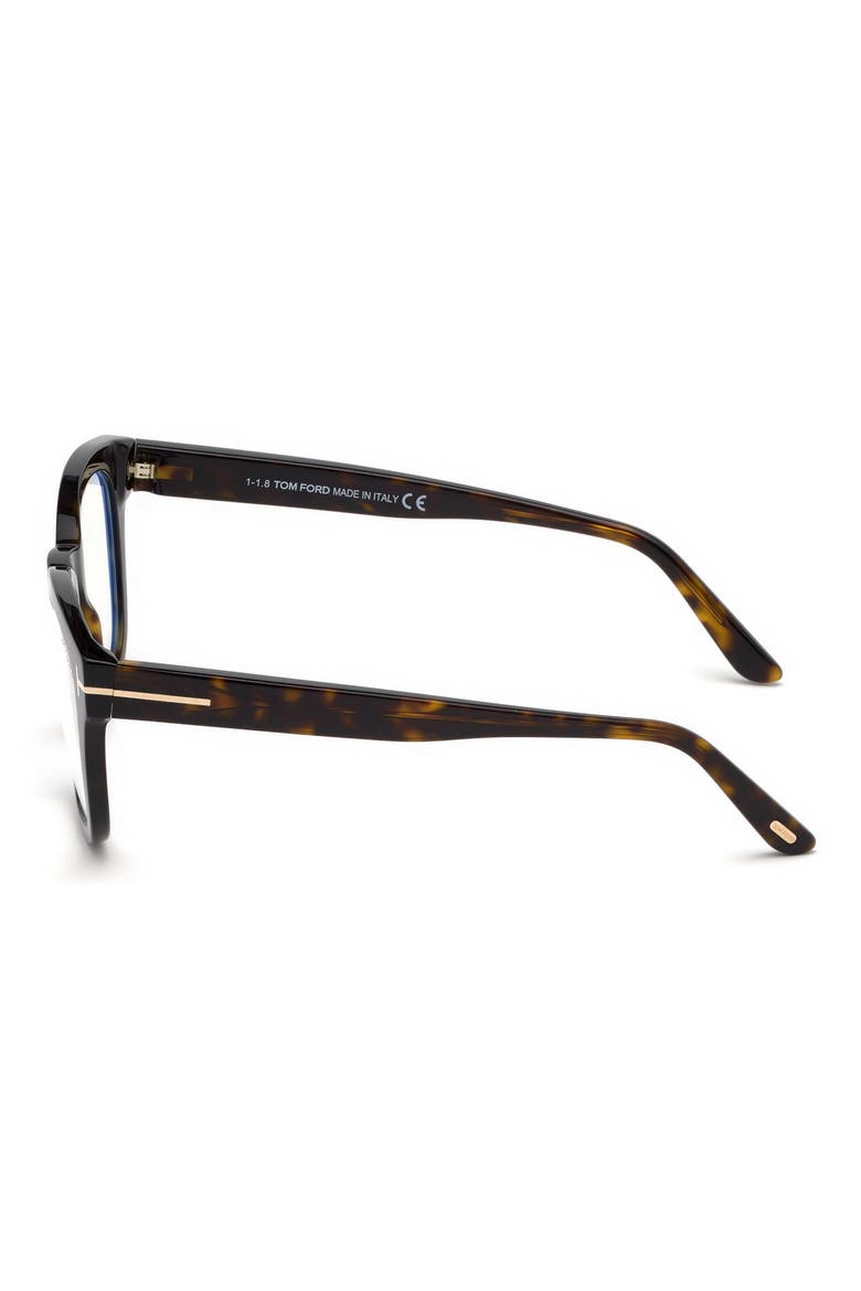 50mm Round Optical Glasses, Alternate, color, DARK HAVANA ROSE GOLD