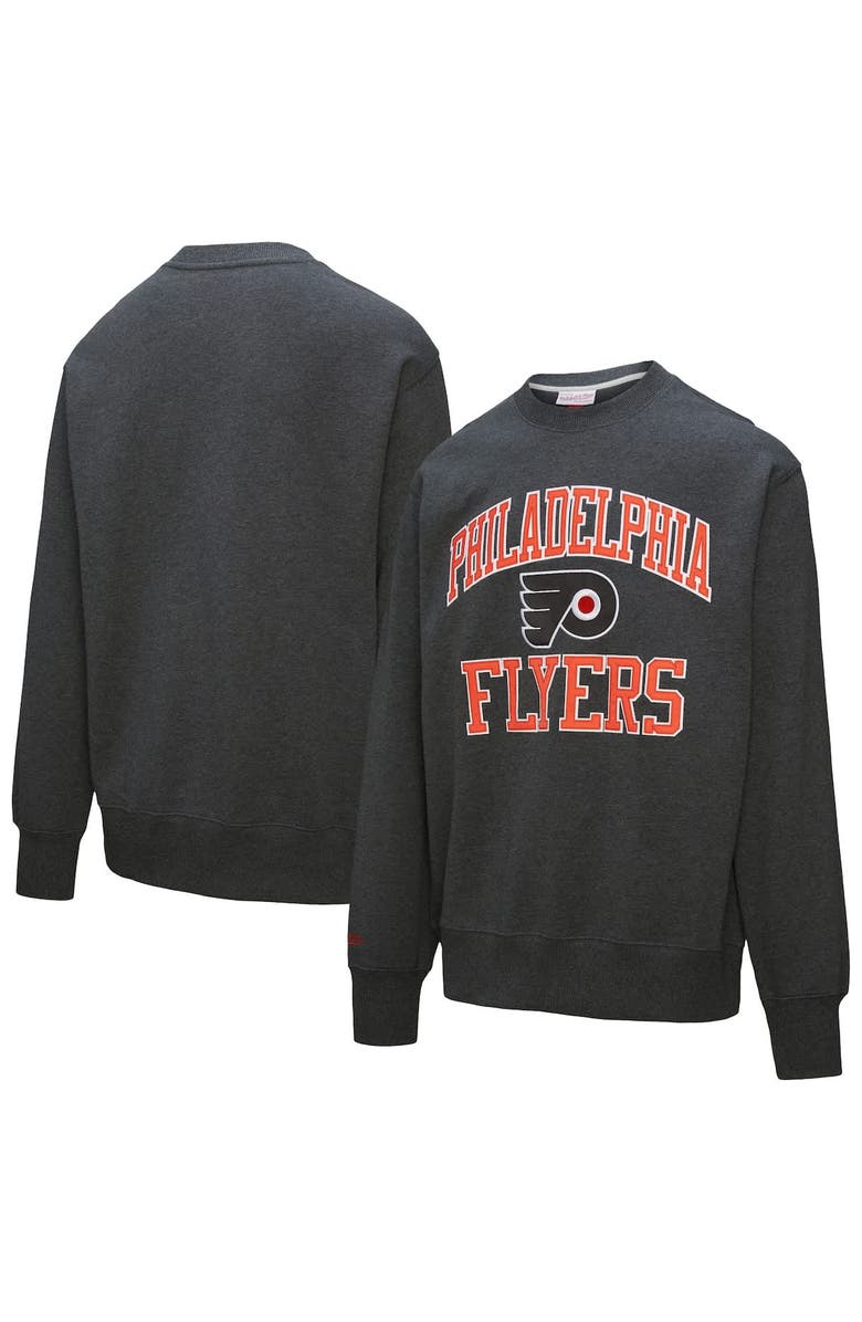 Mitchell & Ness Men's Mitchell & Ness Charcoal Philadelphia Flyers Playoff Win Fleece Pullover Sweatshirt, Alternate, color, Charcoal