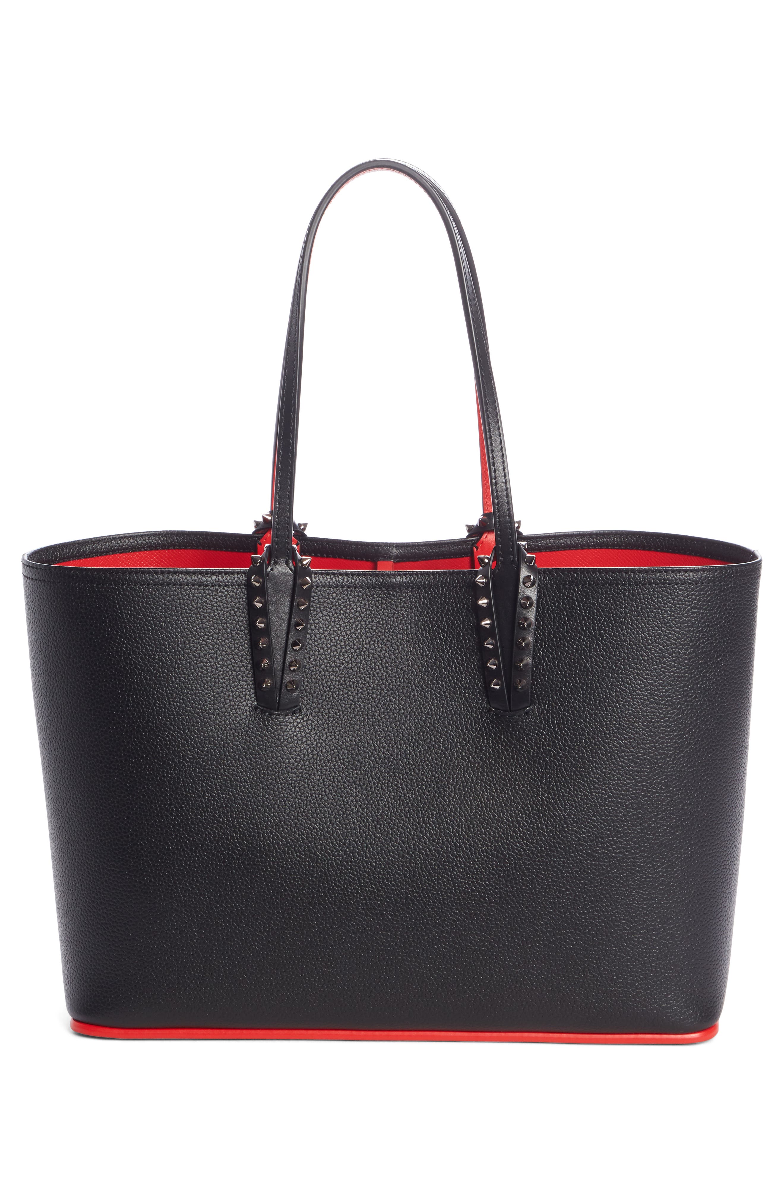 Christian Louboutin Small Cabata Calfskin Leather Tote, Alternate, color, 