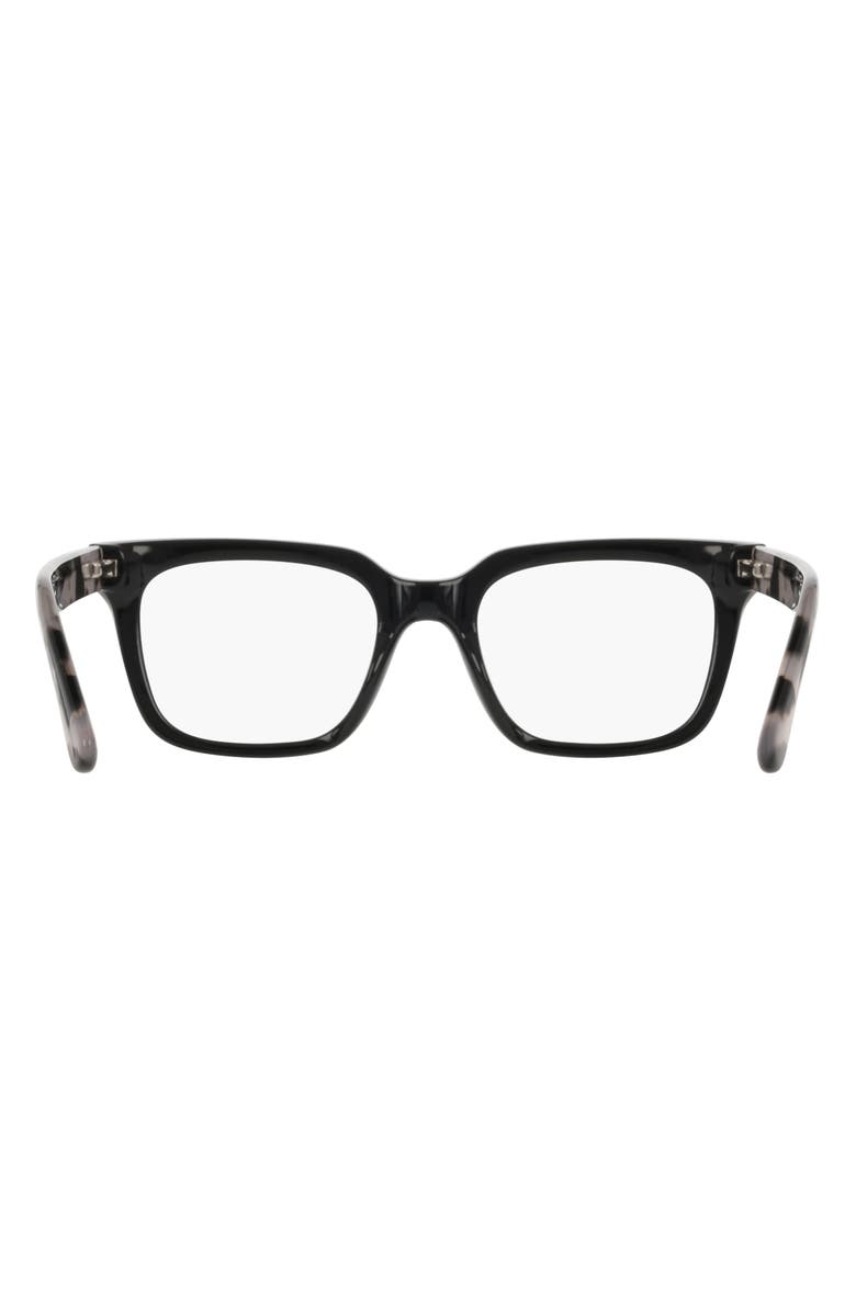 Cole Haan 51mm Square Reading Glasses, Alternate, color, Black