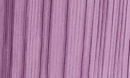 Melloday Pleat Side Tie Knit Maxi Skirt In Purple