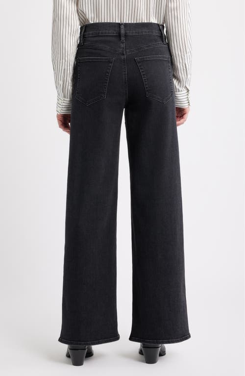 Frame Le Slim Palazzo High Waist Wide Leg Jeans In Black