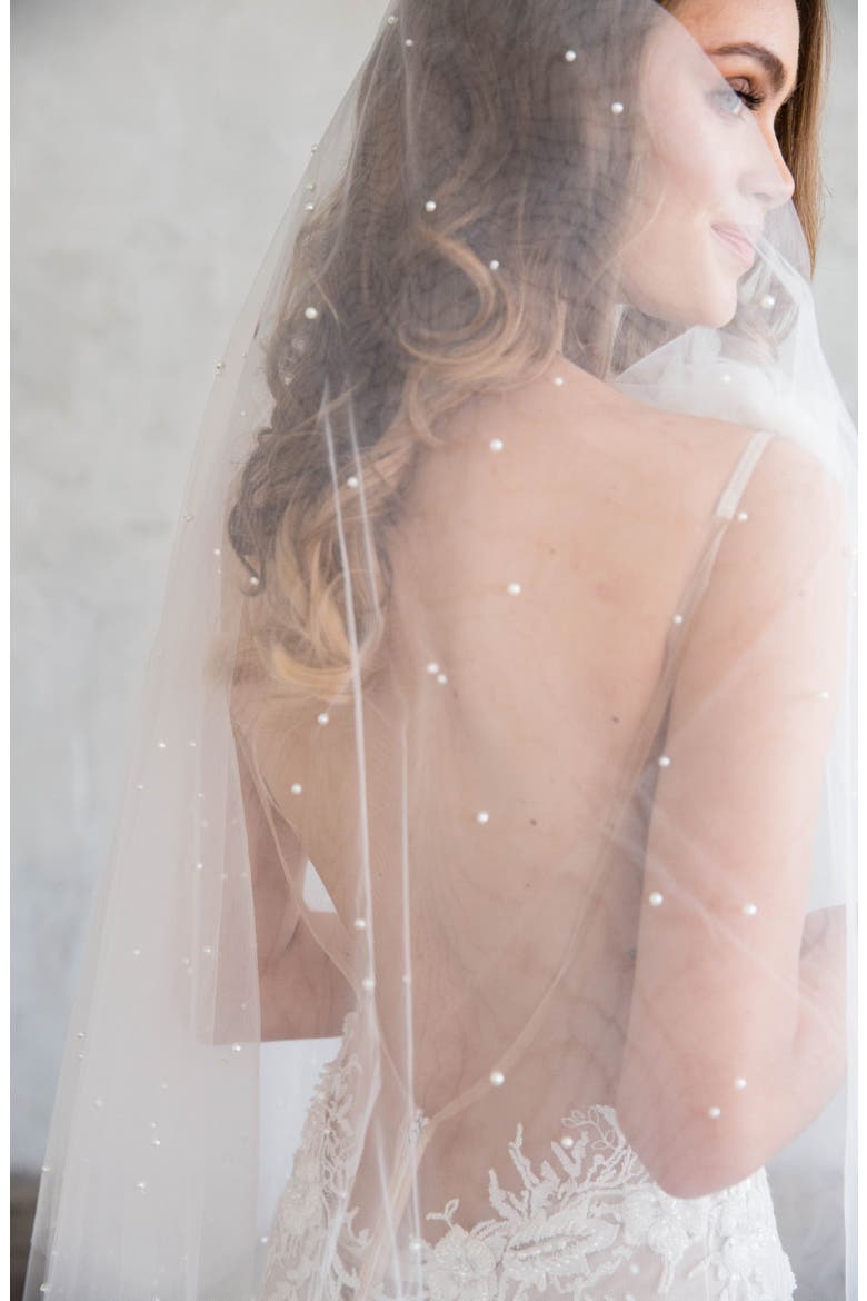 Blanche Double Layer Veil (Nordstrom Exclusive), Alternate, color, IVORY