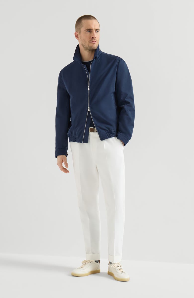 Brunello Cucinelli Gabardine garment dyed trousers, Alternate, color, Snow