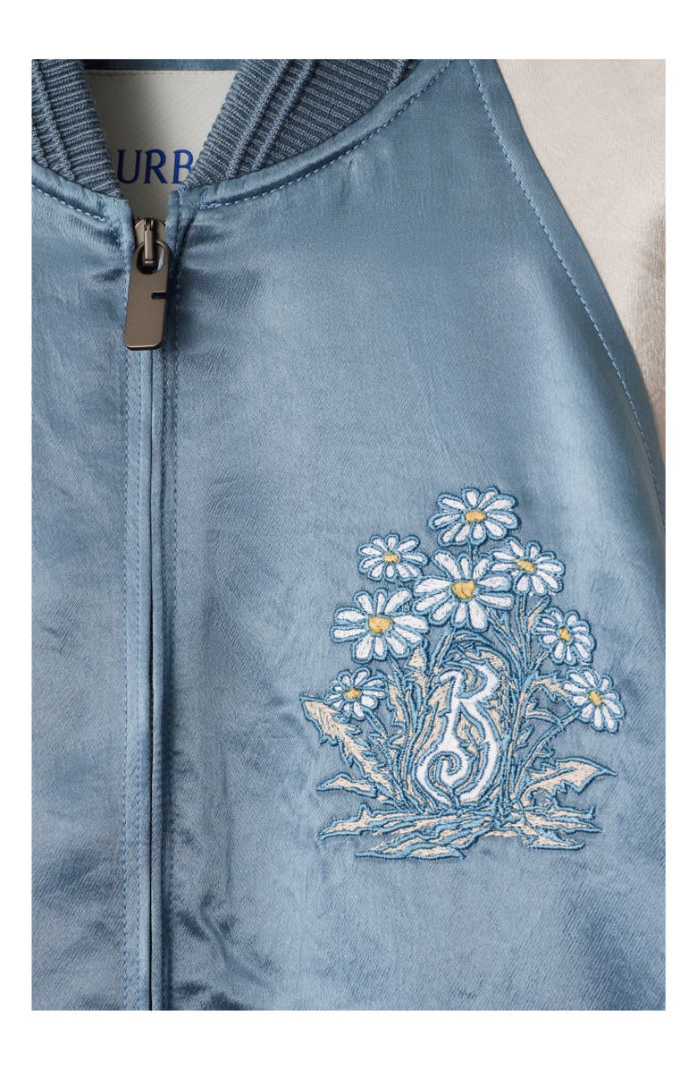 Burberry EKD Satin Bomber Jacket, Alternate, color, 