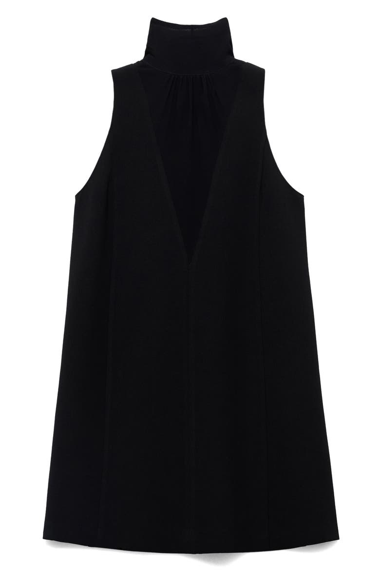 Bow Short Dress, Main, color, BLACK