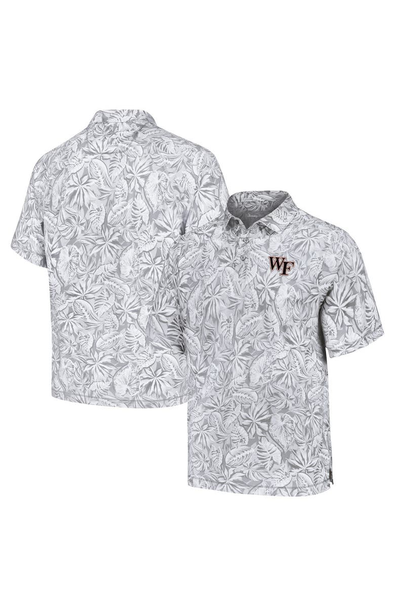 Tommy Bahama Men's Tommy Bahama Gray Wake Forest Demon Deacons Tropical Score IslandZone Polo, Alternate, color, 