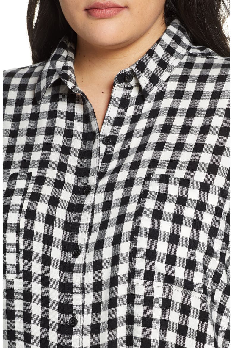 Plaid Boyfriend Shirt, Alternate, color, BLACK LOREN CHECK