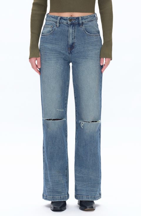 High Waist Wide Leg Jeans (Retro)