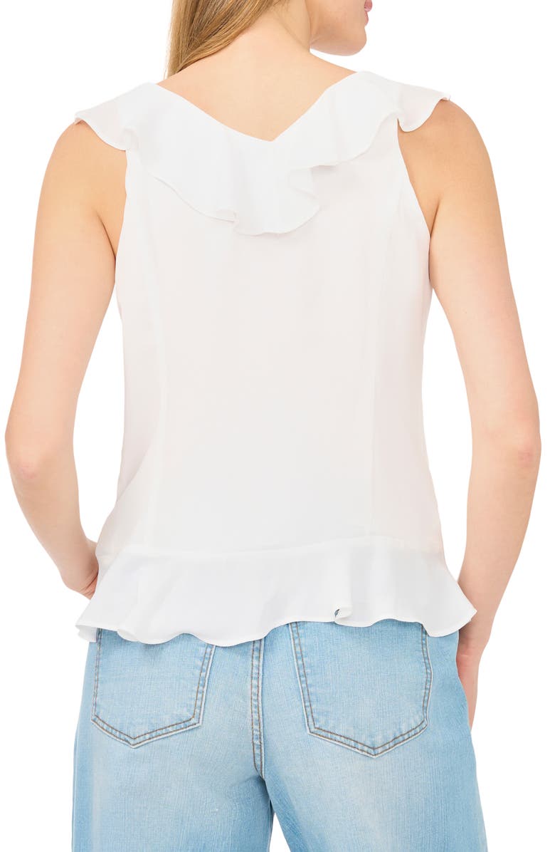1.STATE V-Neck Ruffle Top, Alternate, color, Ultra White