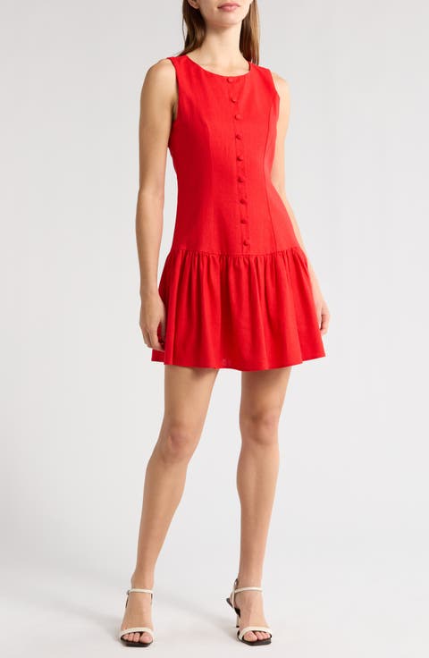 Martini Linen Blend Minidress