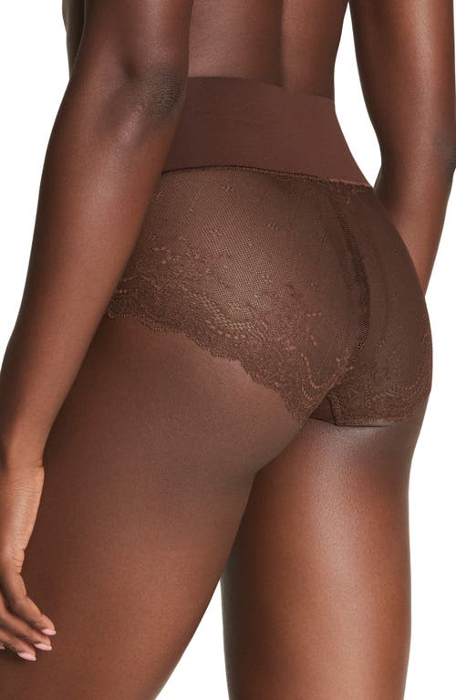 Spanx ® Smooth™ Undie-tectable Lace Hi-hipster Panties In Brown