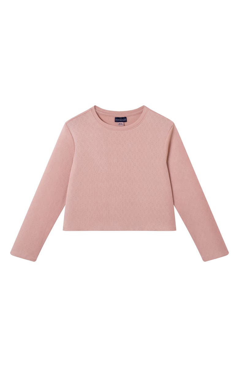 Andy & Evan Kids' Pointelle Pajamas, Alternate, color, Pink