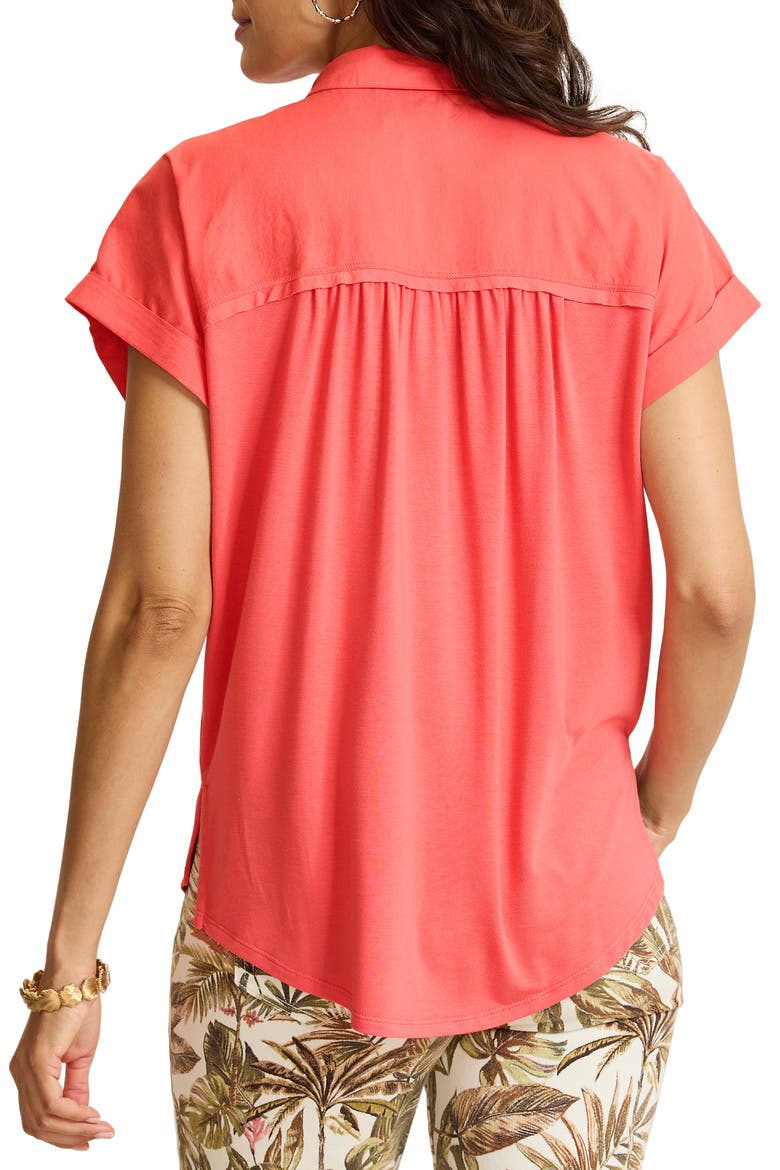 Kauai Hybrid Camp Shirt, Alternate, color, HAVANA