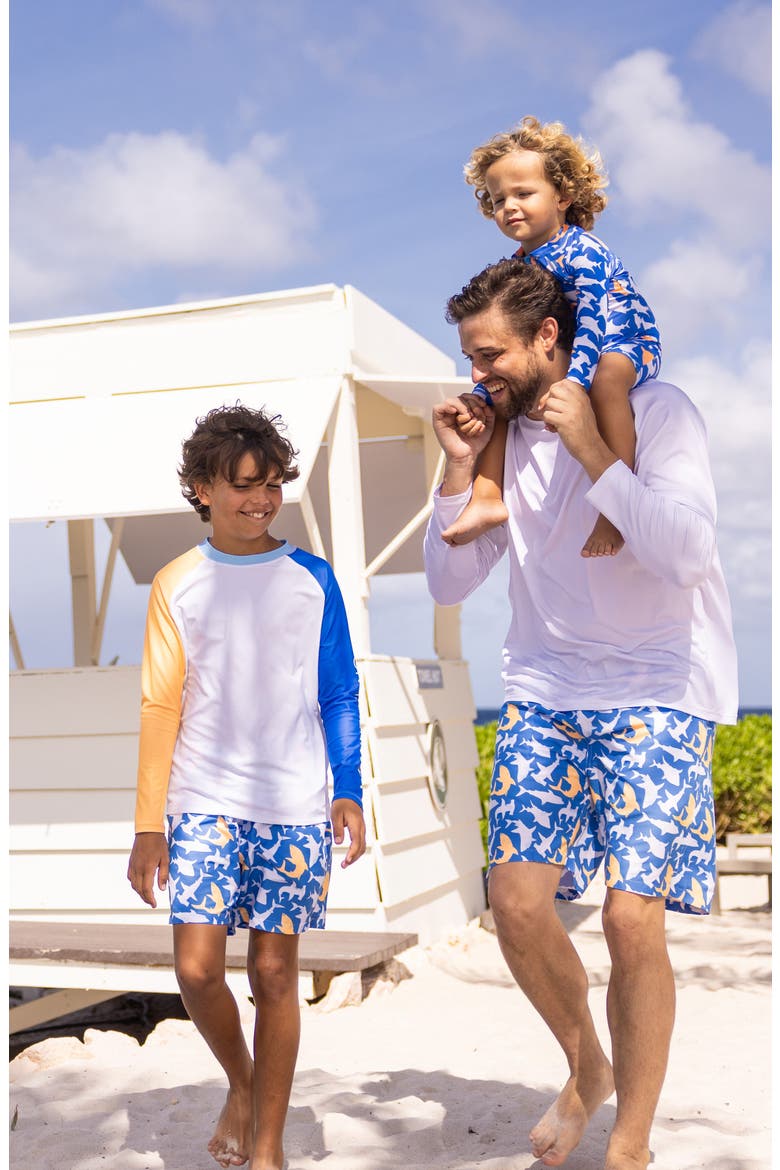 Kids' Shark Squad Swim Trunks, Alternate, color, BLUE