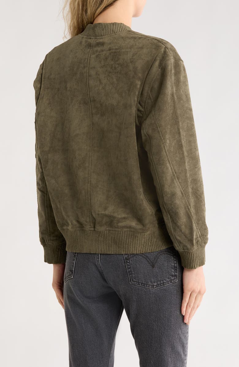 BLANKNYC Faux Suede Bomber Jacket, Alternate, color, Take A Hike