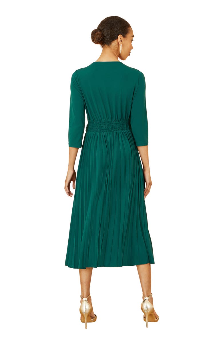 Yumi Jersey Knot Waist Midi Dress, Alternate, color, Green
