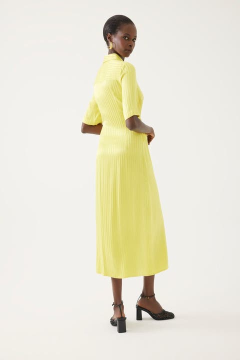 Front Slit Tie Waist Dress
