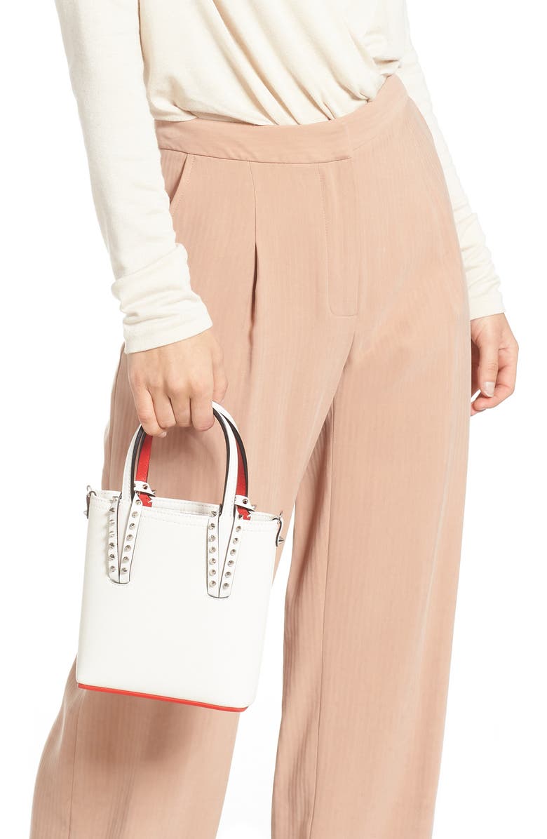 Christian Louboutin Mini Cabata Leather Tote, Alternate, color,